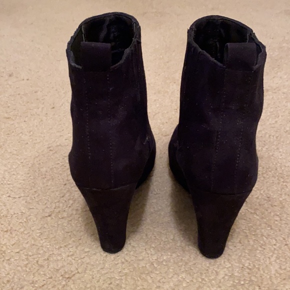 H&M faux suede wedge-heeled booties boots - Picture 7 of 8